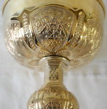 Irish sterling silver gilt Ciborium